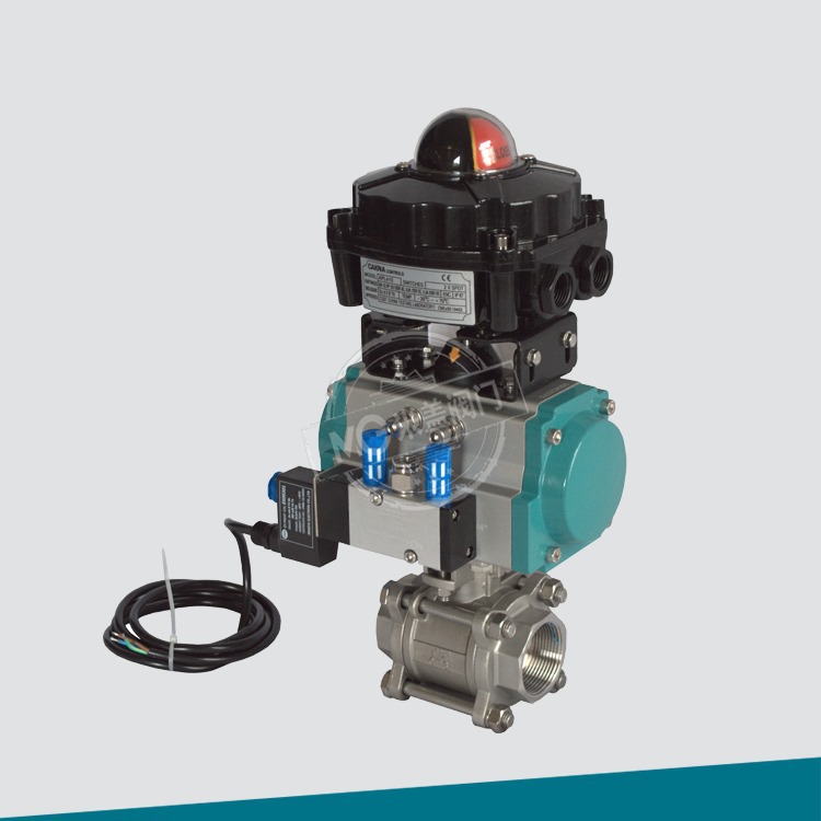 防爆气动三片式球阀 内螺纹 焊接  5Q611F 全包型 禁油脱脂丝口