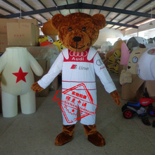 奥迪熊卡通人偶服装人穿表演行走活动大娃娃棕熊人偶表演头套服