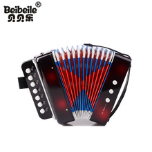 厂家批发7键2贝斯手风琴黑色 学生初学益智乐器批发团购生日礼物