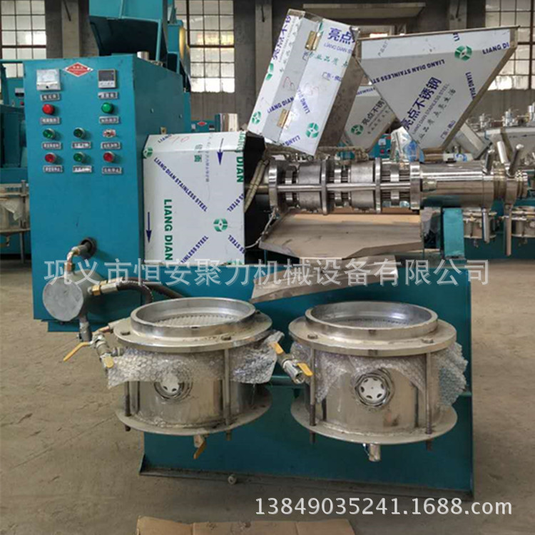 现货供应芝麻/大豆/花生/菜籽多功能螺旋榨油机油坊加工商用