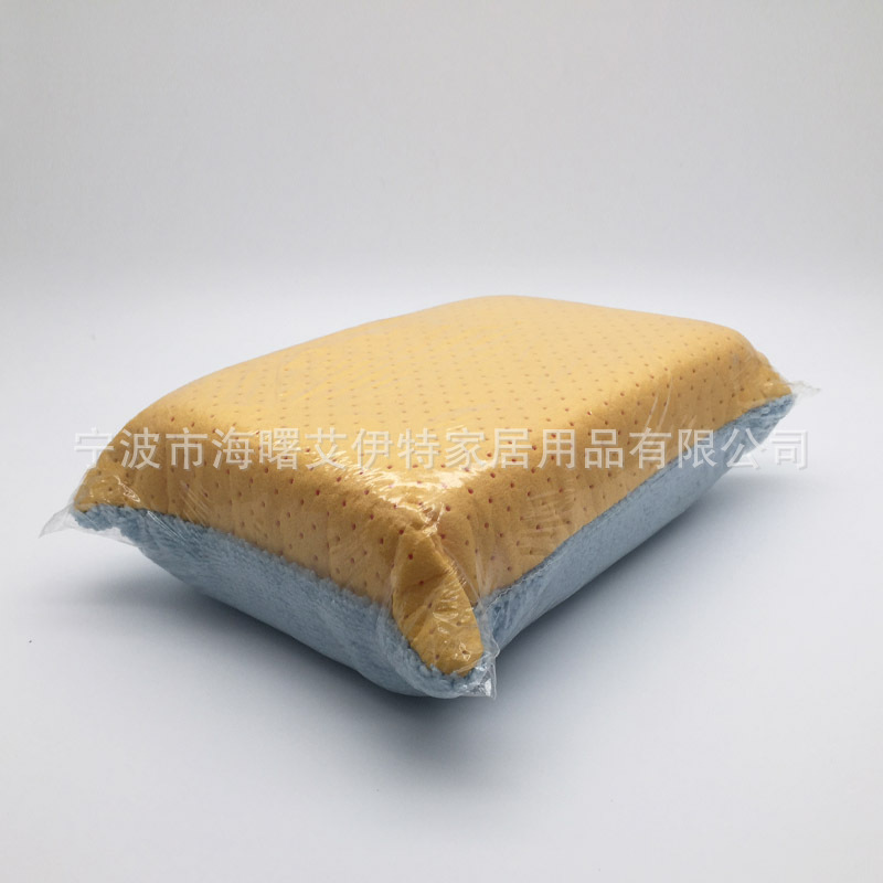 批发麂皮绒布海绵块洗车海绵块12*8*4CM打蜡海绵 打孔无纺海绵