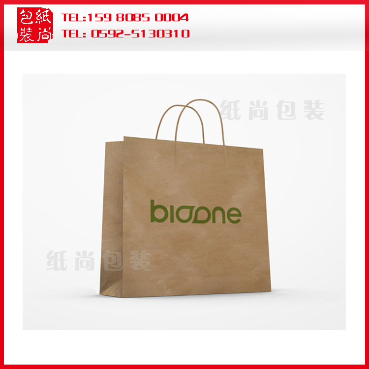 厦门空白纸袋子 白卡礼品纸袋 手提服装牛皮纸袋 手提礼品袋制作