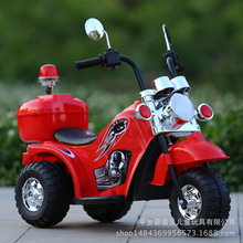新款兒童電動摩托車小孩三輪可坐可騎寶寶玩具車童車充電哈雷警車