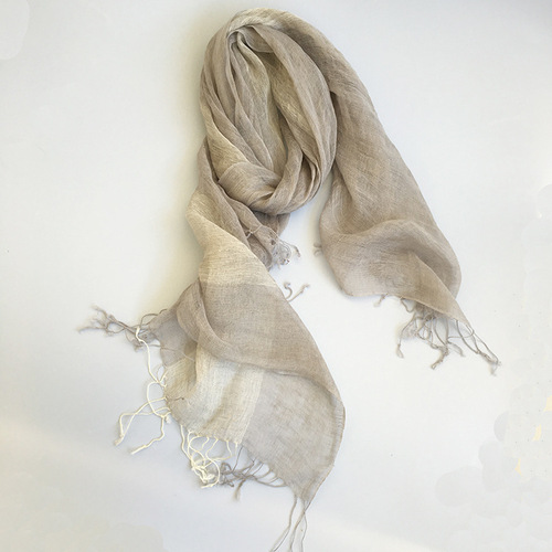 Cross-border foreign trade plaid cotton and linen scarf women's Japanese literary shawl long style warm sunshade scarf available for all seasons