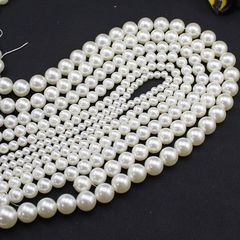 廠家供應3MM-18MM玻璃仿珍珠 高品質珍珠DIY飾品配件散珠子假珍珠