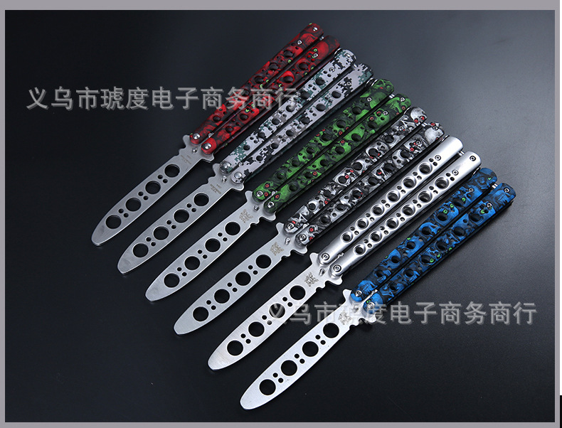 不锈钢甩刀练习工具 美国蝴蝶训练工具  未开刃
