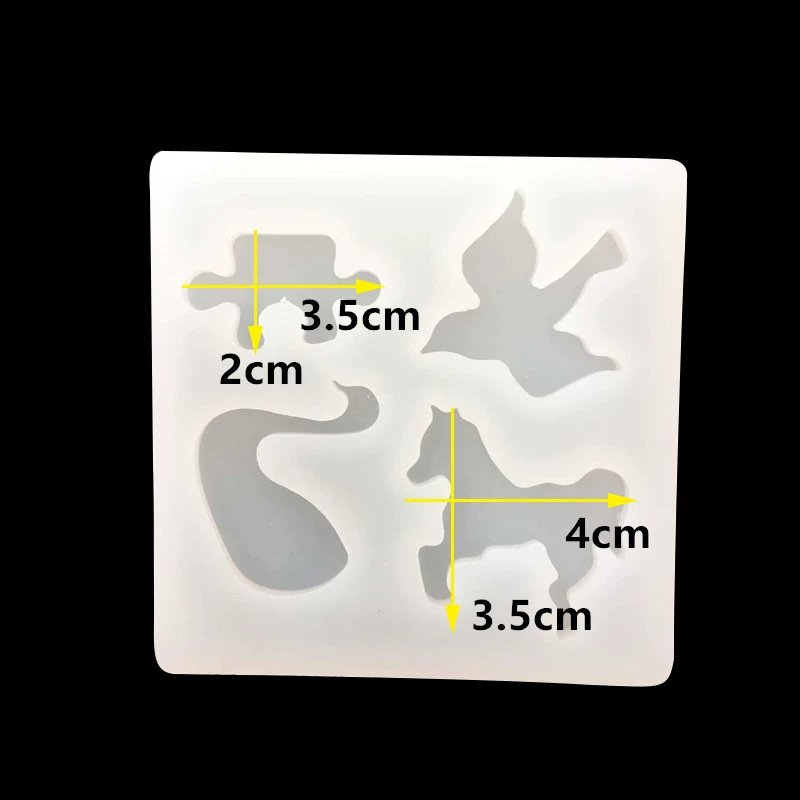Silicone mold, brainteaser, swan, accessory, handmade, mirror effect