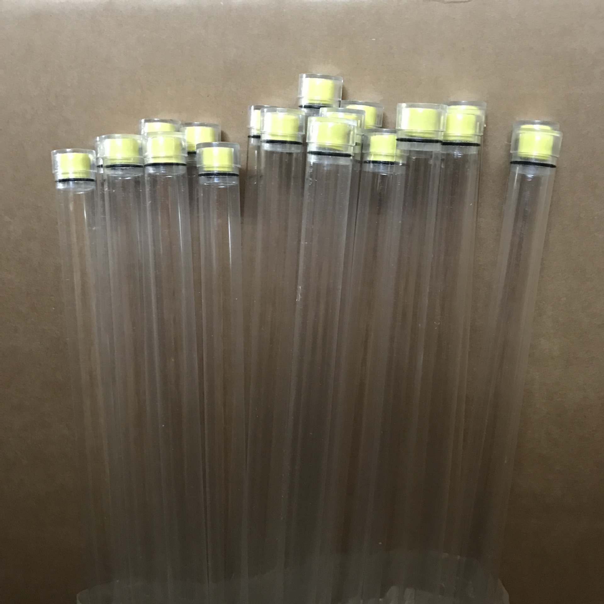 漂管装漂管试漂筒单只装透明浮漂管19加厚送堵头渔具配件单支漂管