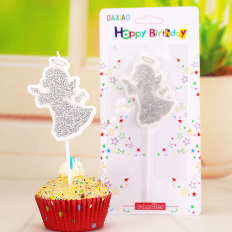 Oro Rosa bebé cumpleaños vela al por mayor letras inglesas niños adultos fiesta Ángel hornear pastel Vela decorativa