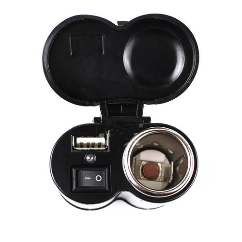 Mobile Phone Charger Motorcycle Electric Bike USB Car Charger Motorcycle Accessories Multi-function Cigarette Lighter Fast Charging 12V