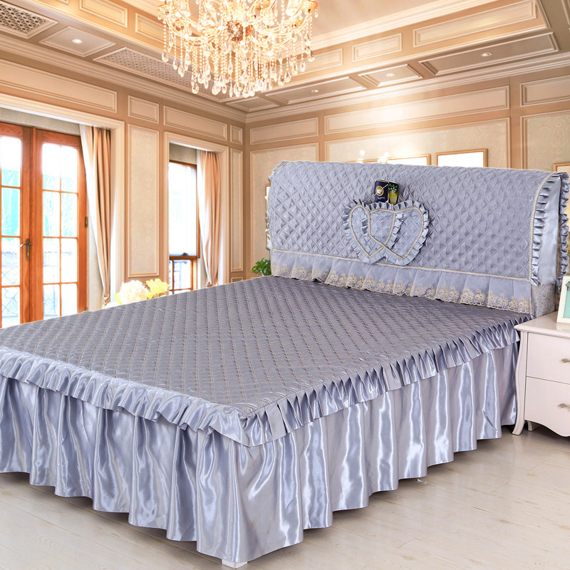 代发纯色夹棉布艺家居欧式皮床加厚渴可爱桃心软包床头套床头罩