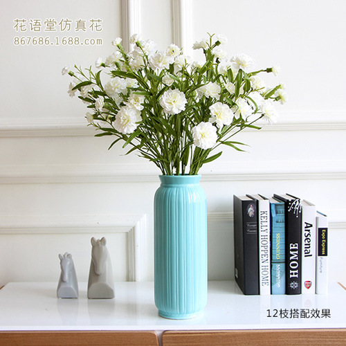 Simulated carnation silk flowers artificial flowers dried flowers decorative flowers home decor home accessories wedding celebration wedding decorations wholesale