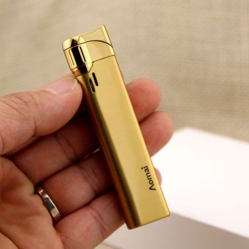 Aomai AM213 direct windproof lighter personalized creative metal inflatable lighter wholesale