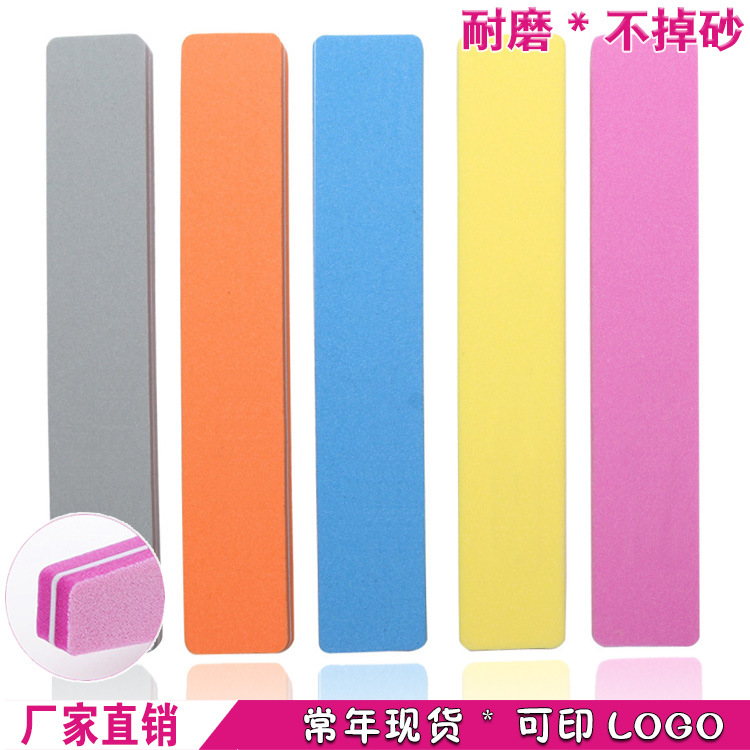 Herramientas de uñas rectangular Archivo de esponja de algodón elástico de alta Arena de lavado tira de pulido de uñas tira de arena de recorte