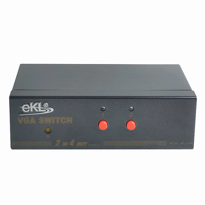 ЭКЛ-214R VGA переключатель переключатель 2 выхода 2 Entroster Четыре Дополнительных 500MHz Инженерного класса ограничитель дистанционного управления