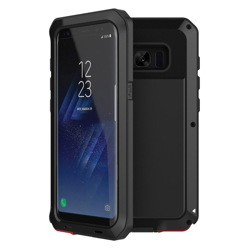 Tactical Tanks8 Mobile Phone Case S9Plus Mobile Phone Case with Silicone Frame, Three-Proof Metal Anti-Fall Mirror Design
