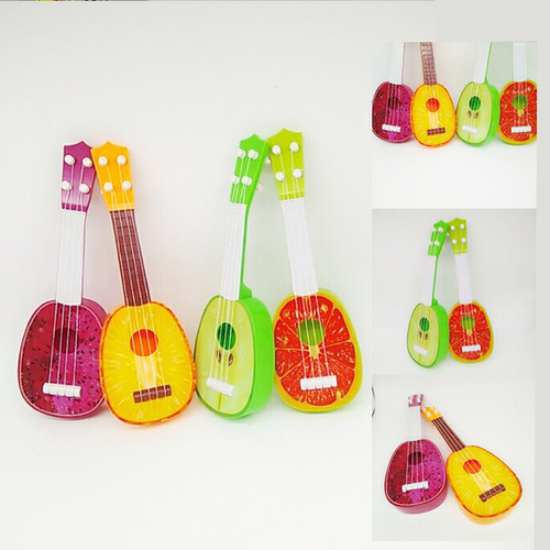 Children's fruit guitar can play mini ukulele musical instrument small guitar street stall toys export wholesale