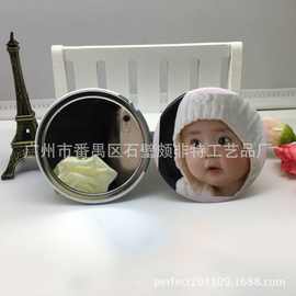 可爱宝宝高清图片马口铁小镜子迷你化妆平面镜广告促销礼品化妆镜