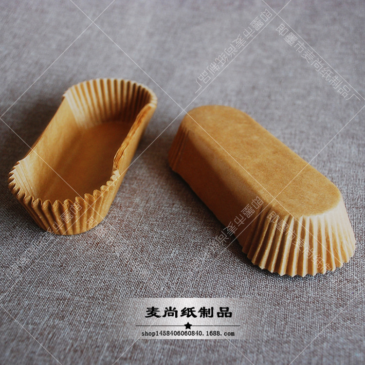 FDA rectangular titular de papel a prueba de aceite molde de papel de soplo de perro caliente taza de papel para hornear resistente a la congelación soporte de papel de pan resistente a altas temperaturas