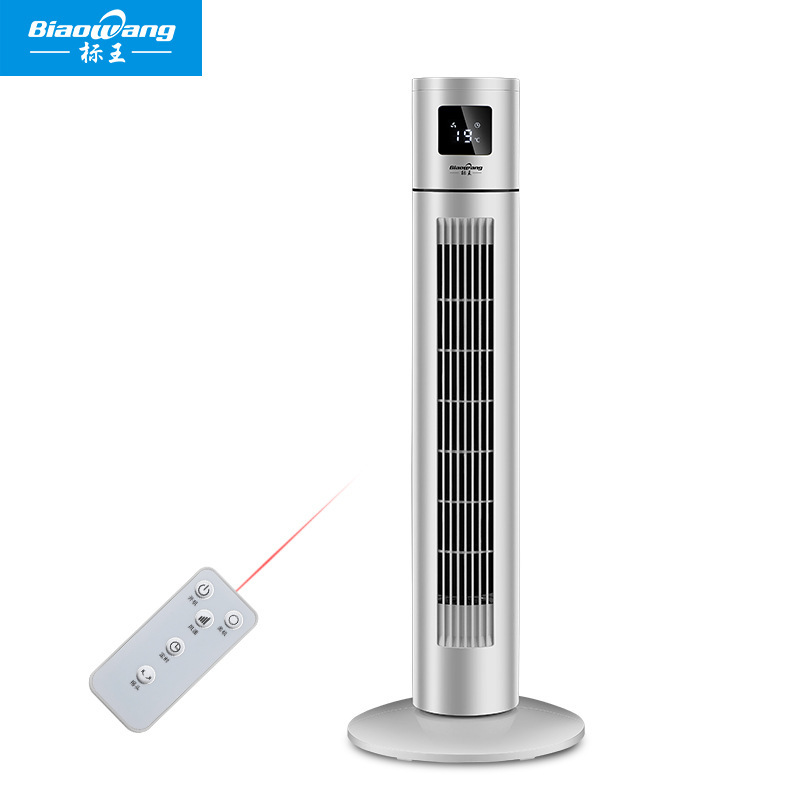 Biaowang Tower Fan Electric Fan Bladeless Household Remote Control Electric Timed Floor-Standing Low-Noise Building Manufacturer Wholesale