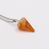 Fashionable accessory, agate crystal, pendant, necklace, simple and elegant design, wholesale