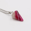 Fashionable accessory, agate crystal, pendant, necklace, simple and elegant design, wholesale