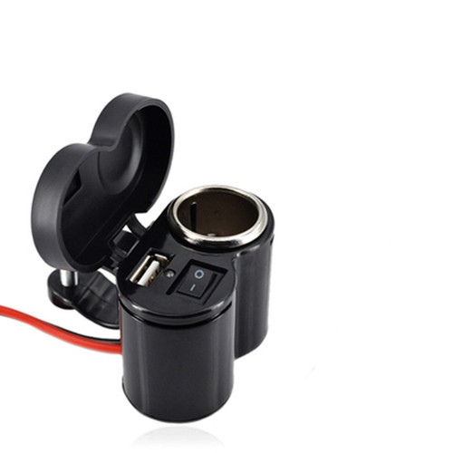 Mobile Phone Charger Motorcycle Electric Bike USB Car Charger Motorcycle Accessories Multi-function Cigarette Lighter Fast Charging 12V