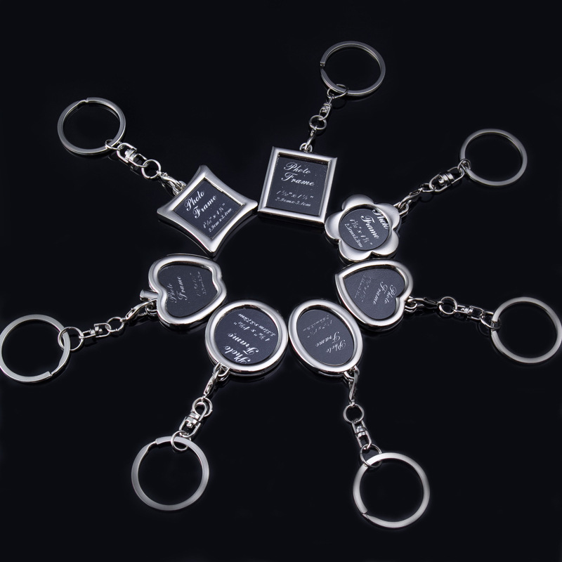 Creative Photo Frame Couple's Head Stick Key Chain Business Celebration Photo Studio Advertising diy Memorial Gift Key Chain