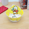 The new martial amine cartoon -shaped bowl -proof printing printed children's tableware Mei Dia Creative Babies Diet Bowl imitation porcelain