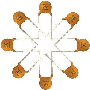 低压陶瓷电容器 56PF50V 插件式厂家直销电容