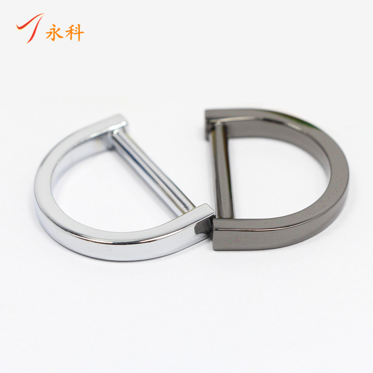 批发箱包五金d字扣织带金属扣包包链条配件金属d扣环合金皮带扣