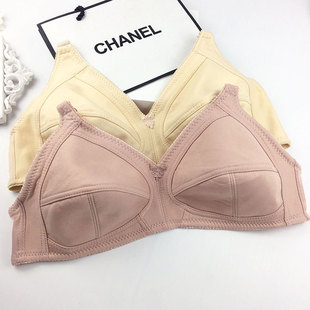 Large size bra without steel ring middle-aged and elderly thin cotton underwear large size bra new ladies underwear
