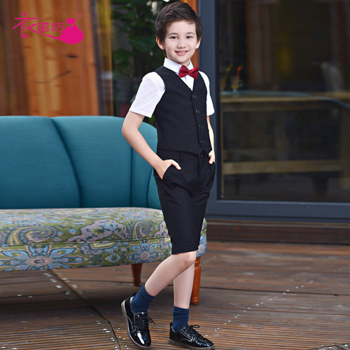 Boy's dress suit, flower girl, host, children's performance, boy's suit, big boy's vest, piano performance, small suit