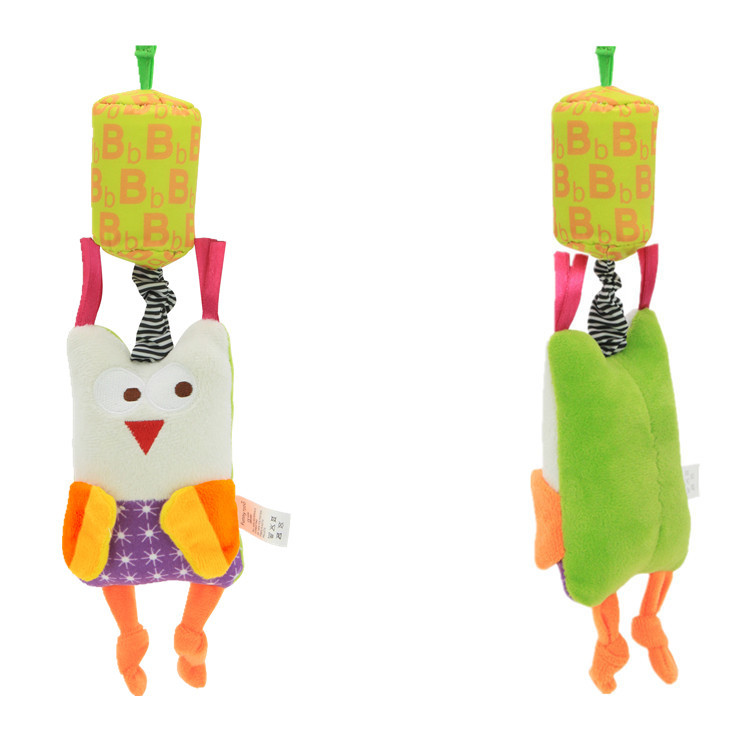 Campanas de viento infantiles divertidas con diseño de animales del zoológico, alfabeto para bebés, colgante de cama, juguete de peluche, colgante de campana de viento colorido