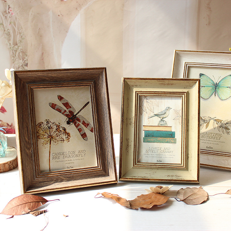 Creative European Style Retro Photo Frame 6 Inches 7 Inches 8inch 10inch A4 Wall Hanging Photo Portrait Frame Photo Frame Wholesale Creative European Style Retro Photo Frame 6 Inches 7 Inches 8inch 10inch A4 Wall Hanging Photo Portrait Frame Photo Frame Wholesale