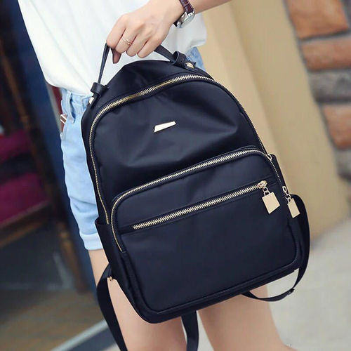 Women's  New Oxford Cloth Dual Shoulder Bag Waterproof Versatile School Bag Korean Style Leisure Backpack for High School Students