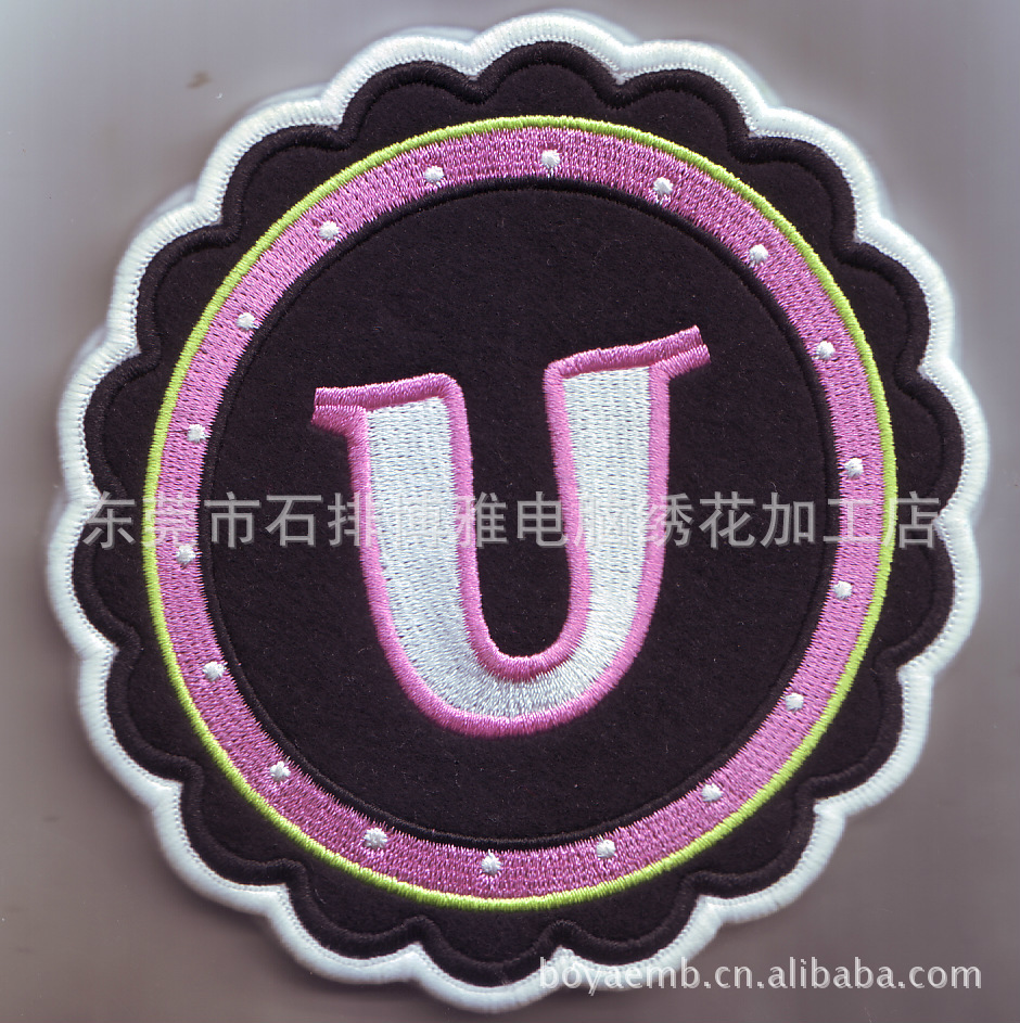 厂家直发专业电脑刺绣供应精品绣花标,刺绣章