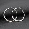 Capacious earrings stainless steel, 2023, European style, simple and elegant design