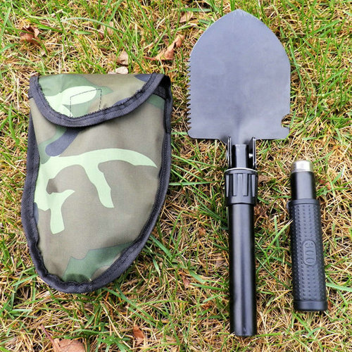Factory price wholesale multi-functional engineer shovel life-saving shovel camping shovel folding shovel vehicle small outdoor self-defense