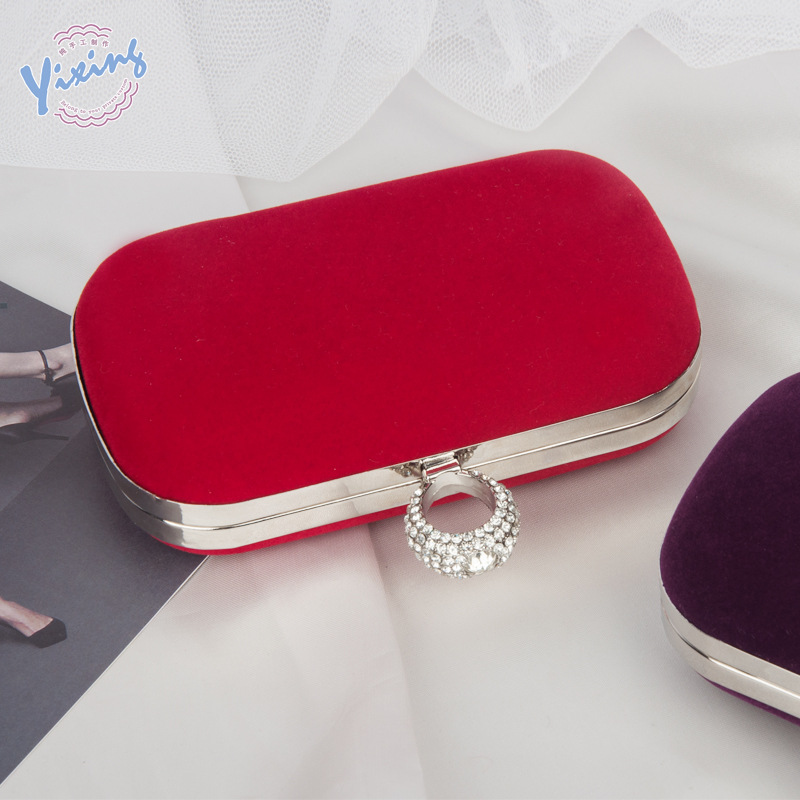 Bolsa de cena de terciopelo clásica retro cheongsam vestido bolso de lujo transfronterizo de alta calidad bolso de diamantes bolso clucth bolsa