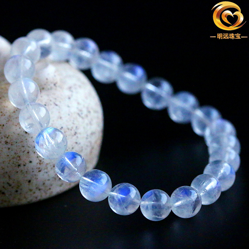 Natural Blue Moonstone Bracelet 4A5A6A Crystal Is Better Blue Light Blue Moonstone Bracelet Wholesale Blue Moonstone