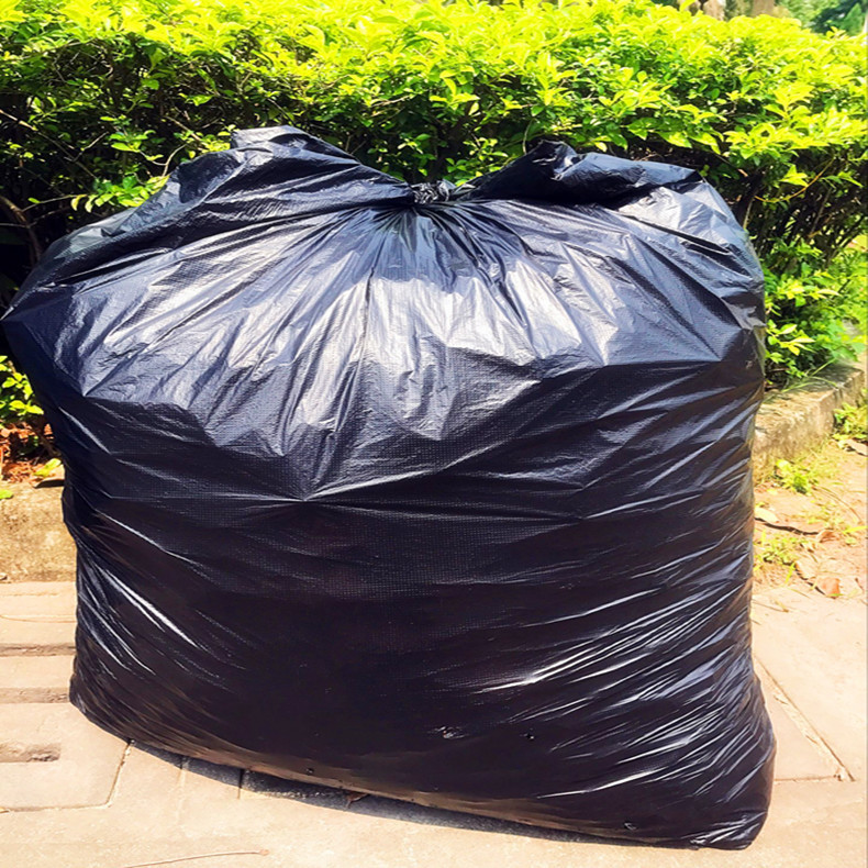 一次性加厚小区物业平口塑料黑色平口袋垃圾袋超大 佛山厂家直销