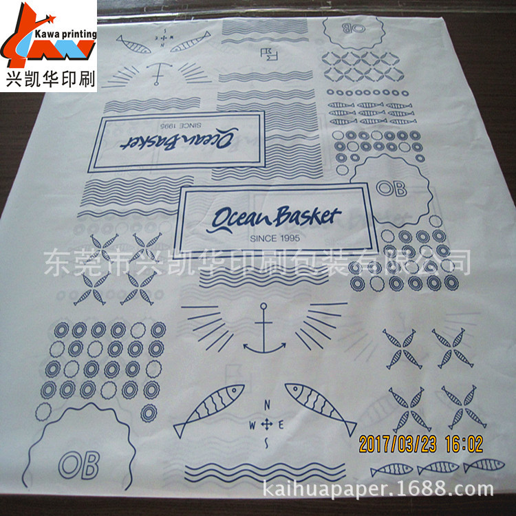 订制80g淋膜纸一次性桌布纸一次性餐桌垫纸防油纸淋膜纸印刷厂家