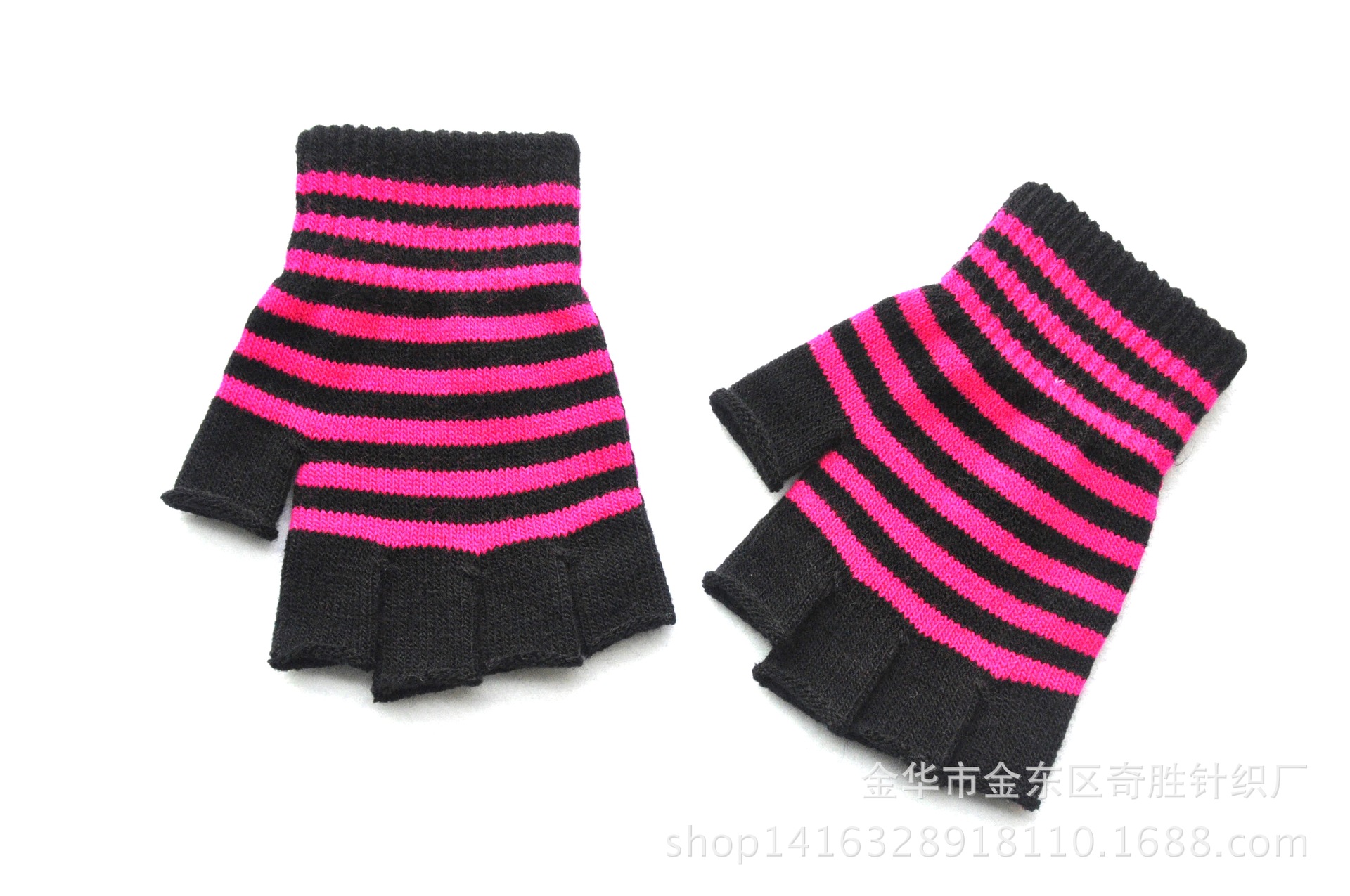 Cross-border dedicado acrílico invierno cálido medio dedo estudiante jugando computadora escrito medio dedo guantes expuestos ventas directas de fábrica