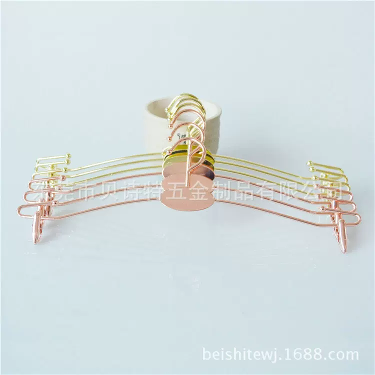 Pants, hanger, metal underwear, golden shoe last, wholesale, pink gold