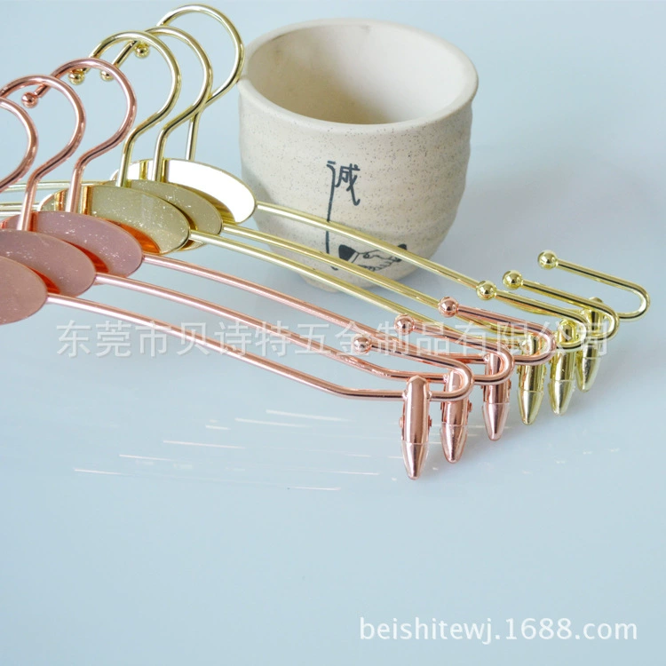 Pants, hanger, metal underwear, golden shoe last, wholesale, pink gold