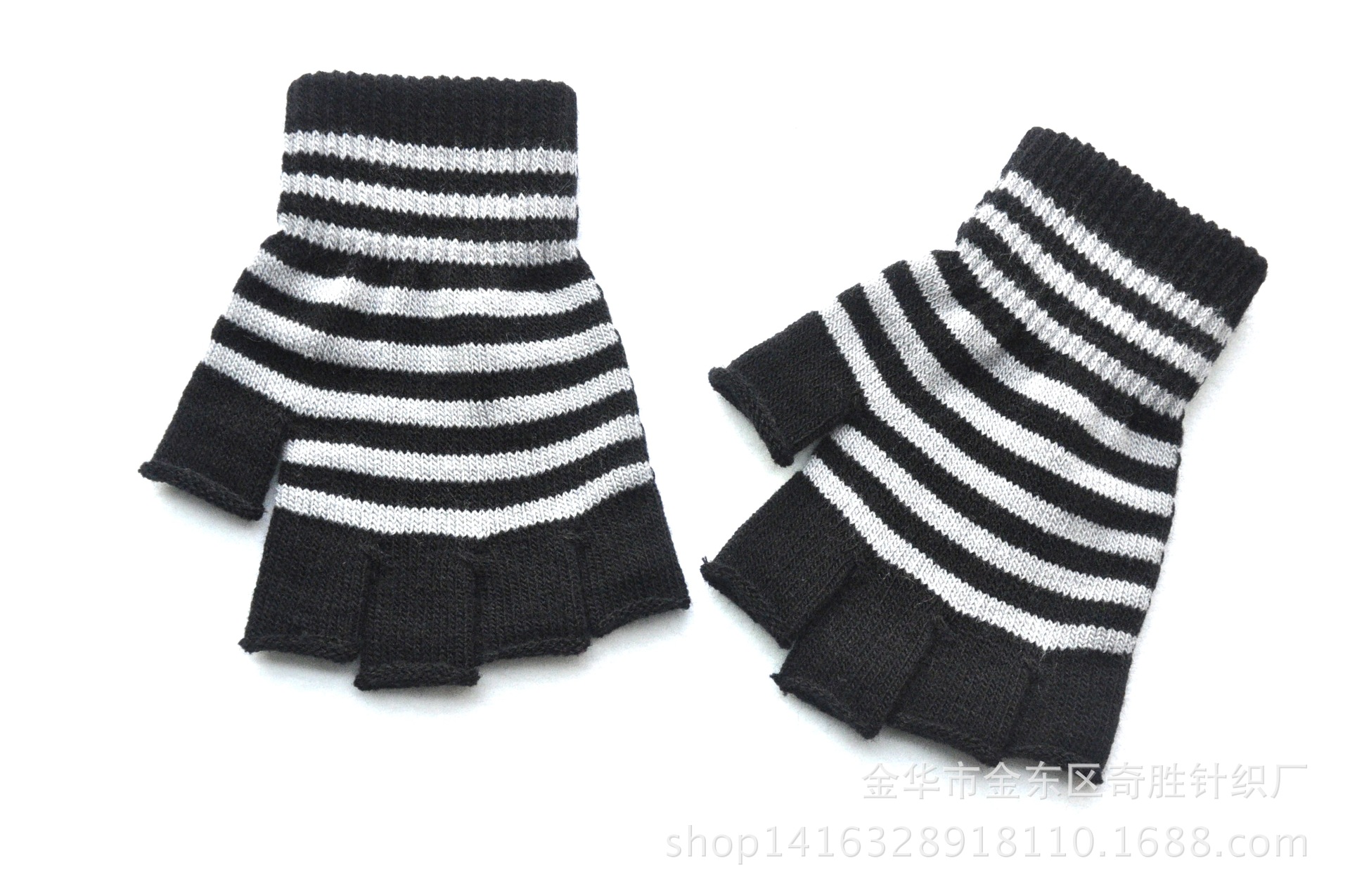 Cross-border dedicado acrílico invierno cálido medio dedo estudiante jugando computadora escrito medio dedo guantes expuestos ventas directas de fábrica