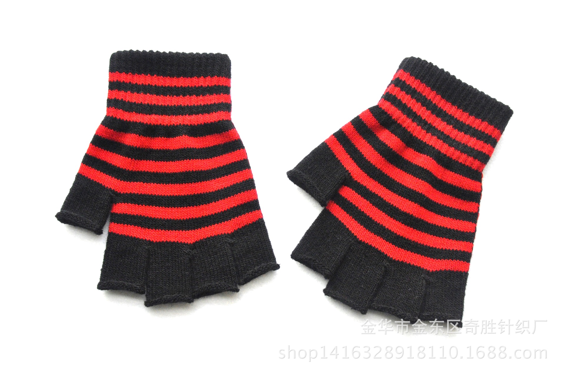 Cross-border dedicado acrílico invierno cálido medio dedo estudiante jugando computadora escrito medio dedo guantes expuestos ventas directas de fábrica