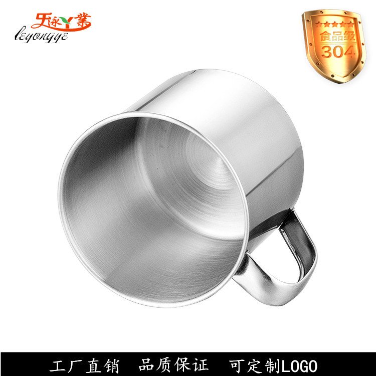 304不锈钢口杯大容量不锈钢杯儿童水杯学生杯随手杯中国风随身