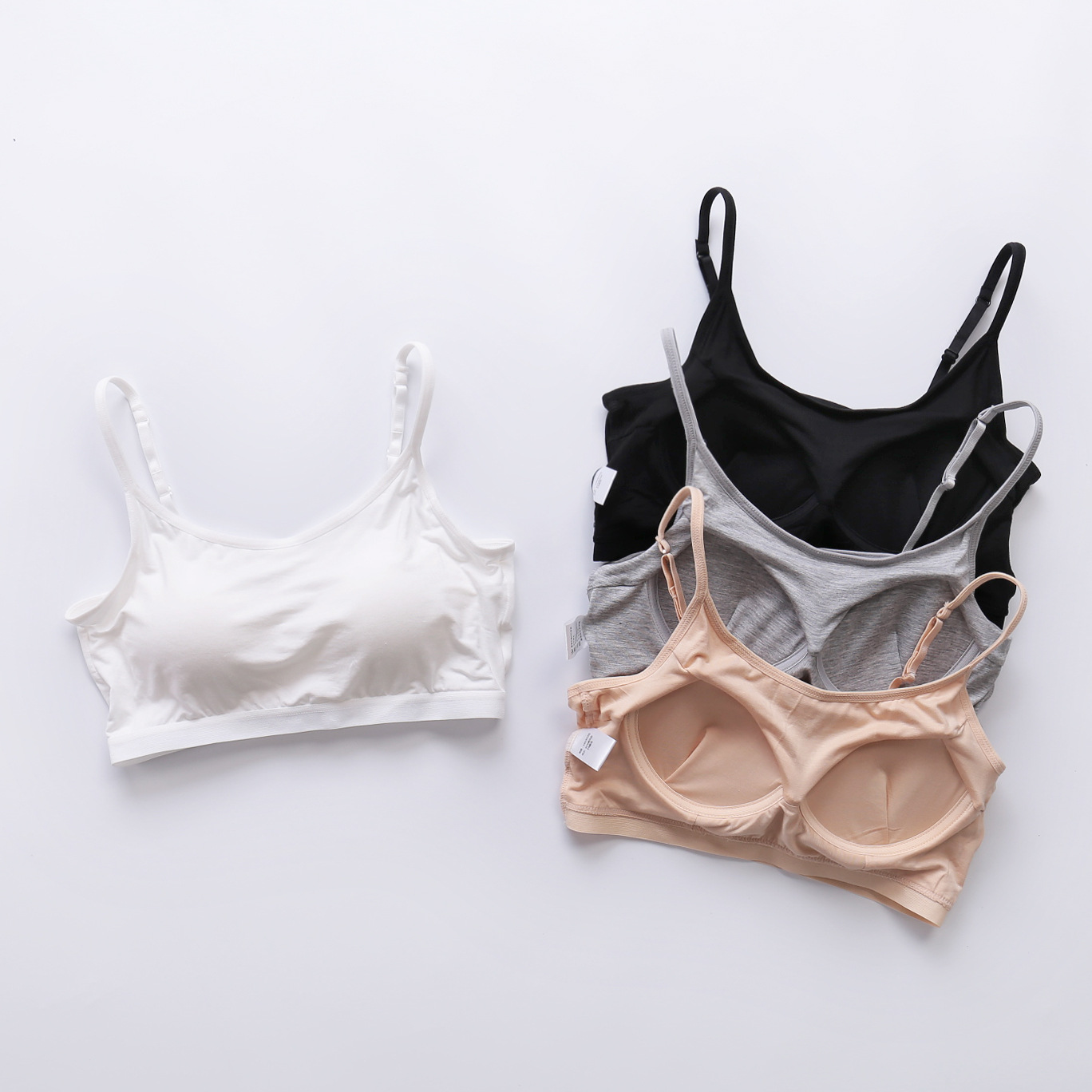 Modal Short Base Camisole Vest Wrapped Chest Non-Rim Bra Sports Underwear Tube Top with Chest Pad for Women